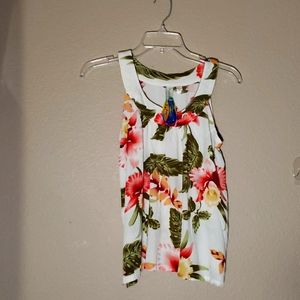 NWT Sunny Island Hawaii Orchids Top Sz Medium